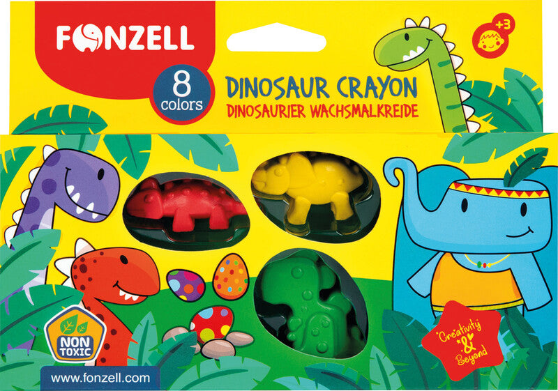 Fonzell Wachsmalkreiden – Set – 8 Farben, für dunkles Papier