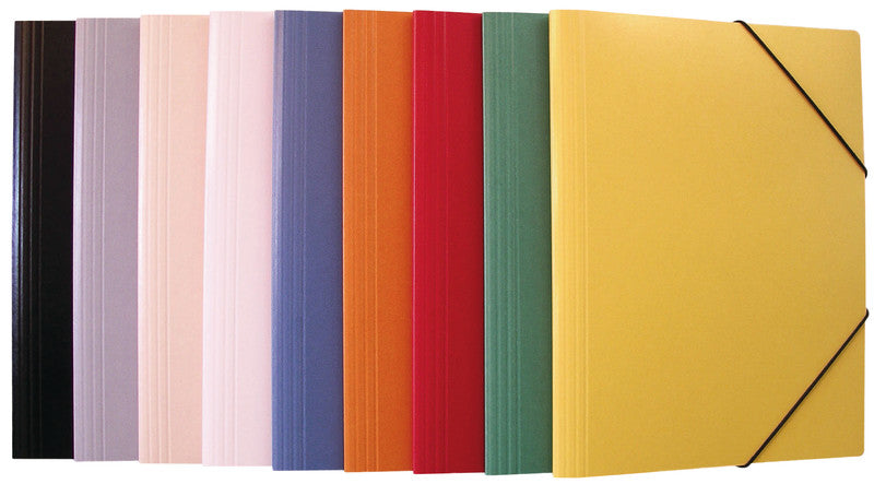 EROLA Sammelmappe, für A4, Karton, weiss, mit Gummizug