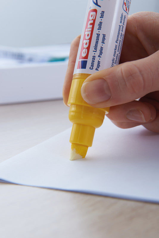 Edding Acrylmarker für Leinwand, Holz, Terrakotta – Verkehrsgelb