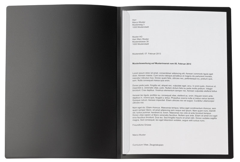 Kolma Unterschriftenmappe – 2-teilig, A4, Anthrazit, Kunststoff