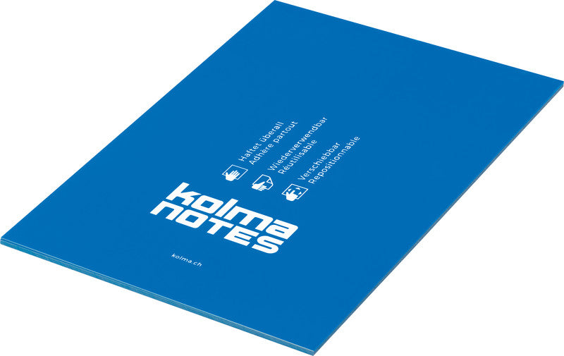 Kolma Haftnotizen – 148×210 mm – Neonblau, 50 Blatt, elektrostatisch