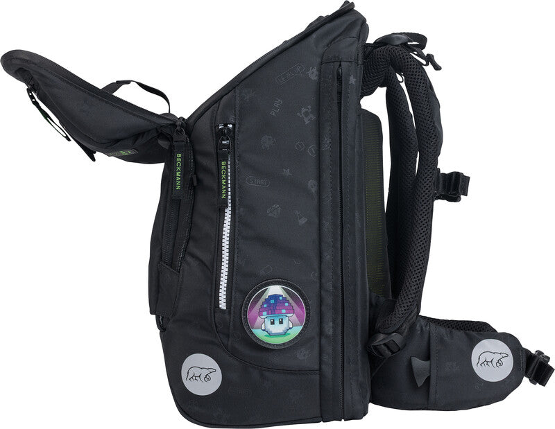 Beckmann Schulrucksack Active Air Flx – Pixel – 26,0×39,0×22,0 cm – aus recyceltem PET