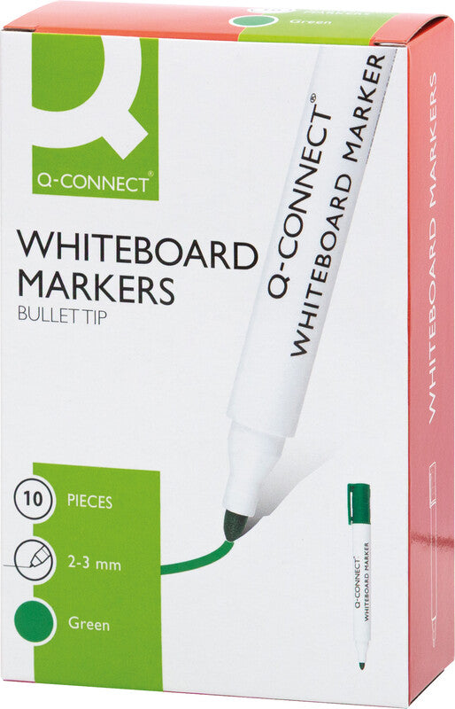 Q-CONNECT Whiteboard-Marker – Rundspitze 2 mm – Grün – trocken abwischbar