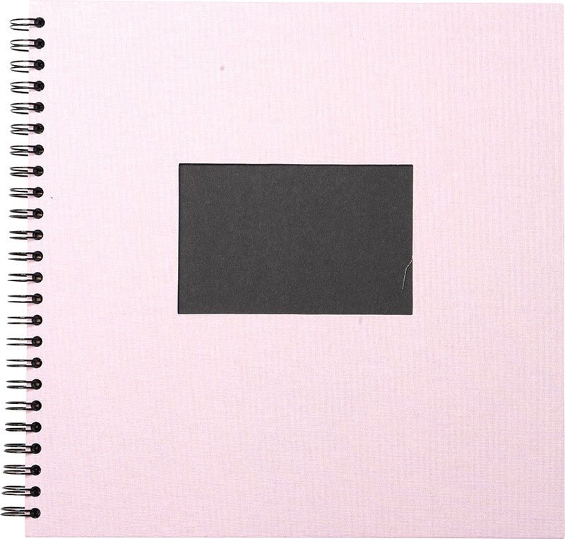 Eibert Fotoalbum – für 100 × 150 mm, rosa, mit Metallspirale, Textil, 320 × 320 mm