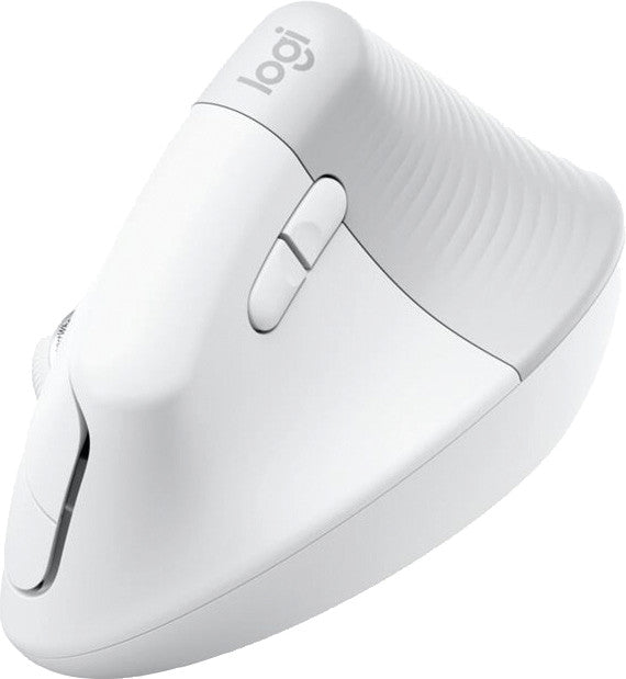 Logitech Lift for Business Ergonomische Maus – kabellos, für Rechtshänder, vertikal, Bolt-Empfänger, weiss