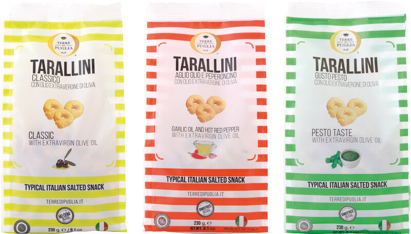 Terre di puglia Tarallini – Pesto, vegan, Beutel, 230 g