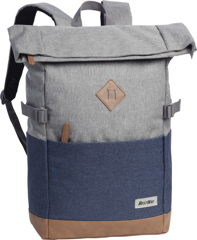 Bestway Campus Style – Notebook-Rucksack – für 15,6"-Notebook, 19 l, Polyester, hellgrau/marineblau