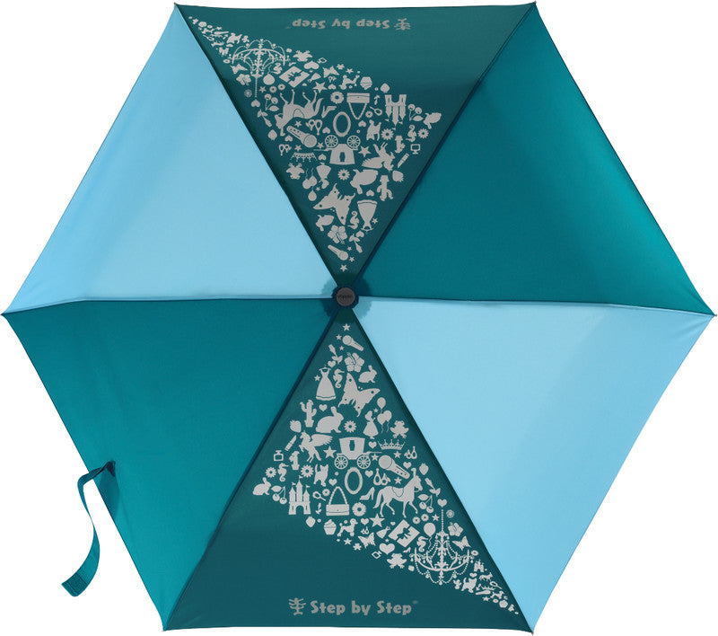 Step by Step Kinderregenschirm Doppler – Ø 50,5 cm, L 22,5 cm – Petrol – Magic Rain – Kunststoff/Metall
