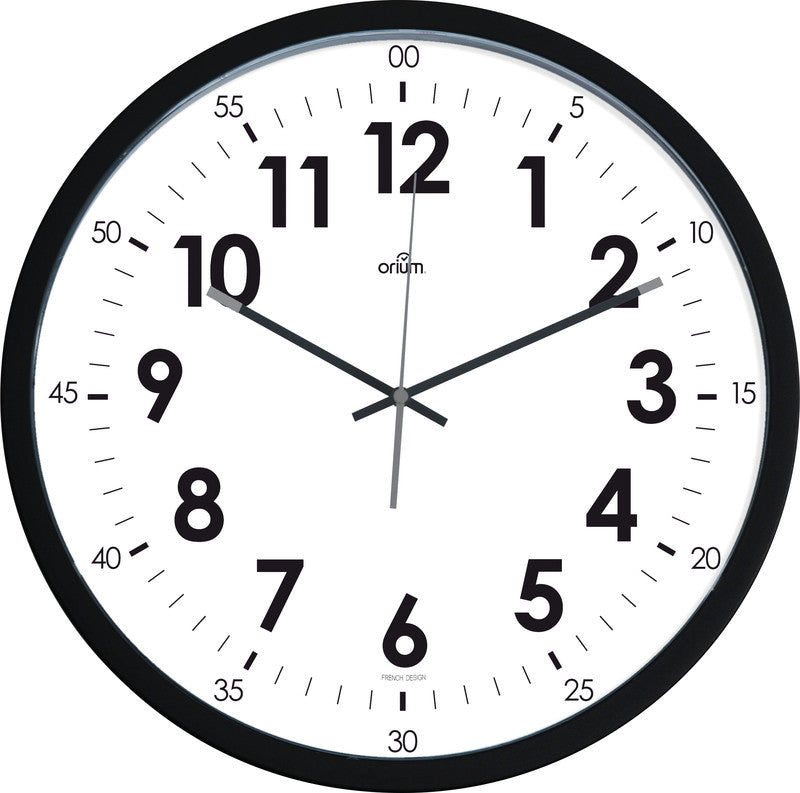 Orium by cep Orium Wanduhr Silent Clock – Ø 40 cm, schwarz, Kunststoff, lautlos