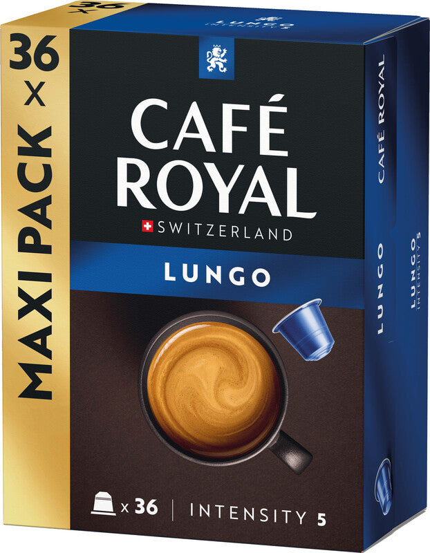 Café Royal Kaffeekapseln Lungo – für Nespresso – Intensität 5 – 36 Kapseln