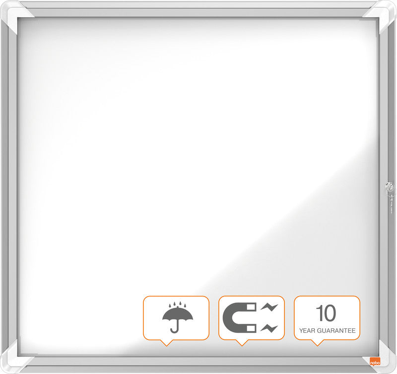 Nobo Schaukasten Premium Plus, 6 × A4 – Aluminium, abschliessbar, Aussenbereich, 70,9 × 66,8 × 4,3 cm