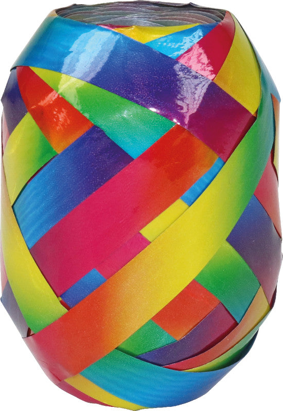 Präsent Geschenkband Eiknäuel – Rainbow – Kunststoff – 10 mm × 20 m