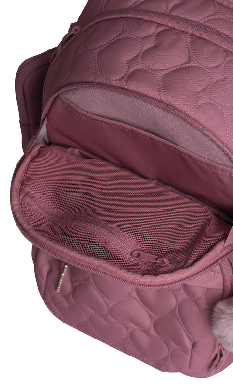 Beckmann Rucksack Sport Air – Gepolstertes Herz Rose – rosa – 30 l (30×44×23 cm)