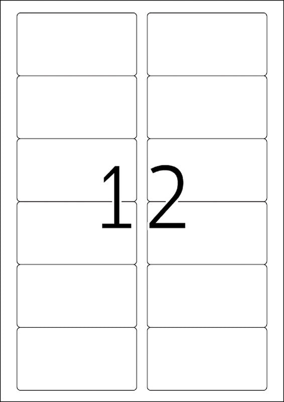 HERMA Adressetiketten, 89 mm × 47 mm, weiss, Papier, permanent, 1200 Etiketten (100 Blatt)
