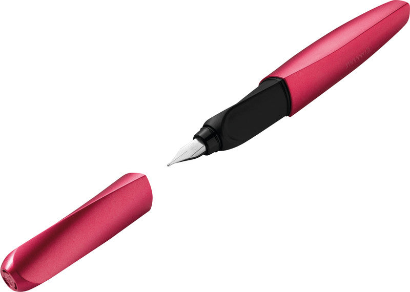 Pelikan Twist – Federspitze M – für Rechts- & Linkshänder – Rot, Blau – Patronen