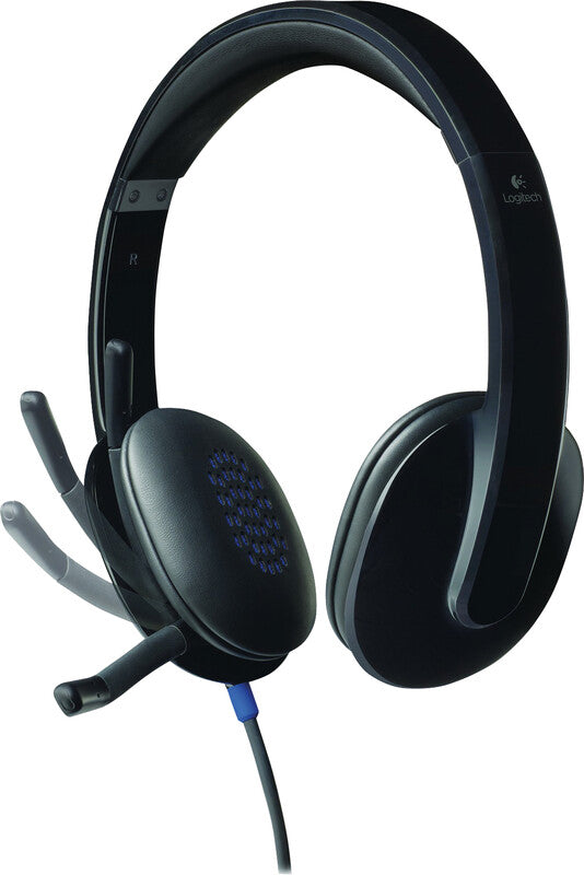 Logitech H540 – Duo Headset – USB‑A, Mikrofon mit Rauschunterdrückung – Schwarz, für Windows/Mac/Chrome