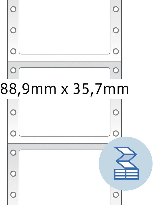 HERMA Computer-Etiketten, 89 mm × 36 mm, rot, Papier, permanent, 2000 Etiketten