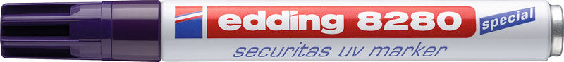 Edding Non-Permanent Marker UV Marker 8280 – Rundspitze 1,5-3 mm – Transparent – Unter UV-Licht sichtbar