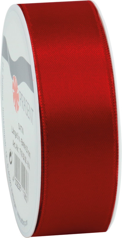 Präsent Geschenkband – echte Webkante – dunkelrot – 25 mm × 5 m