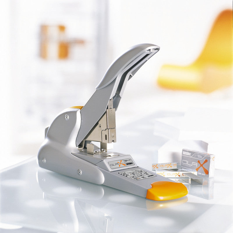 Rapid Duax – Blockhefter, 170 Blätter, Flach-Clinch, Einlegetiefe 60 mm, Silber