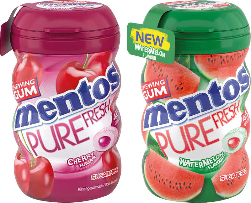 Mentos Kaugummi – Kirsche, zuckerfrei, 87 g