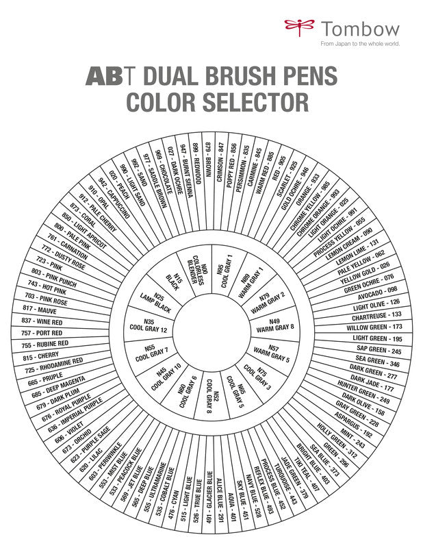 Tombow Filzstifte, Strichbreite 0,3–10 mm, 1 Stk.