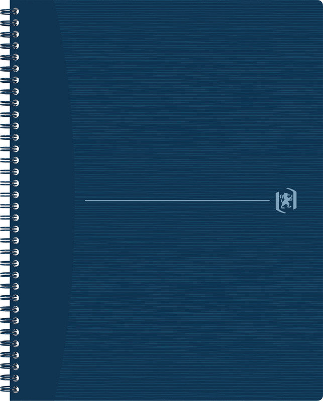 Elba Spiralheft A4+, kariert 5 mm, Doppelspiralbindung, 70 Blatt, perforiert, 90 g/m² – blau, für SCRIBZEE A