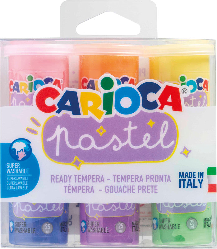 Carioca Gouache – Set – 6 Farben, 6 × 25 ml