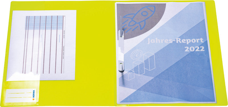 HERMA Schnellhefter – A4, PP, Neongelb