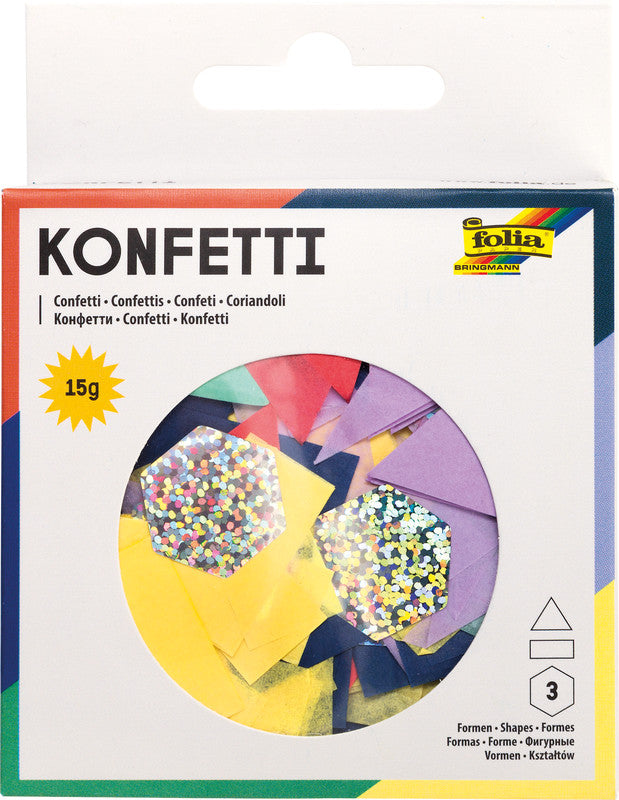 Folia Konfetti, mehrfarbig, Kinder-Motiv, 15 g, recyclingfähig, FSC-zertifiziert