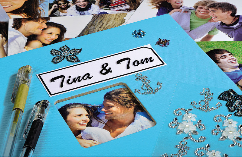 Hama Fotoalbum – türkis, mit Pergaminzwischenblättern, Papier, 240 × 170 mm