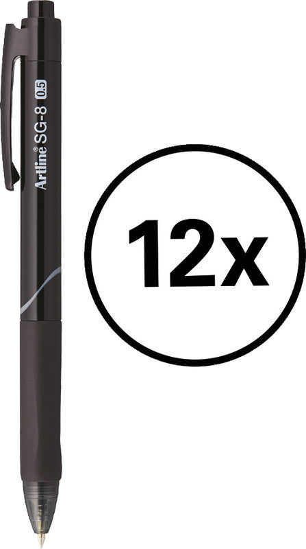 Artline Kugelschreiber – Schwarz, Kunststoff – 12 Stk.