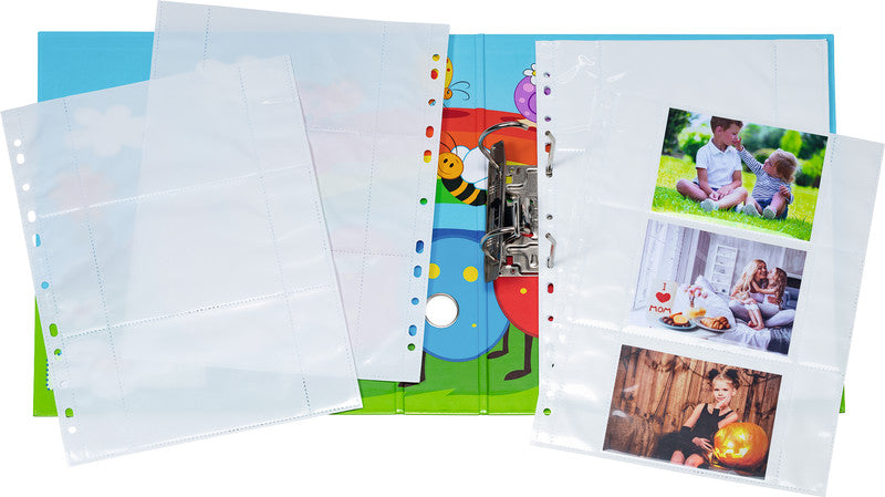 HERMA Sichtmappe – für Fotos 9 × 13 cm quer, weiss, Kunststoff, glänzend, 10er-Pack