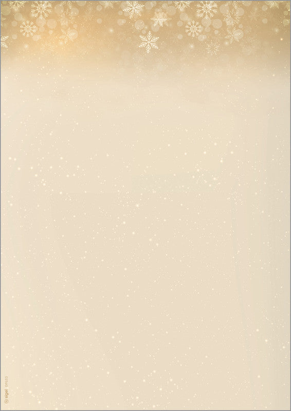 Sigel Motivpapier – A4, 90 g/m², Golden Christmas Night – für Inkjet/Laser/Kopierer – FSC – 25 Blatt