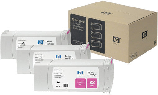 HP Tintenpatronen-Multipack 83, Magenta, 3er-Pack