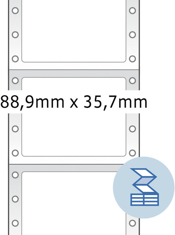 HERMA Bogenetiketten A4 89 × 36 mm – Papier, matt, gelb – permanent haftend – (2'000 Stk.)