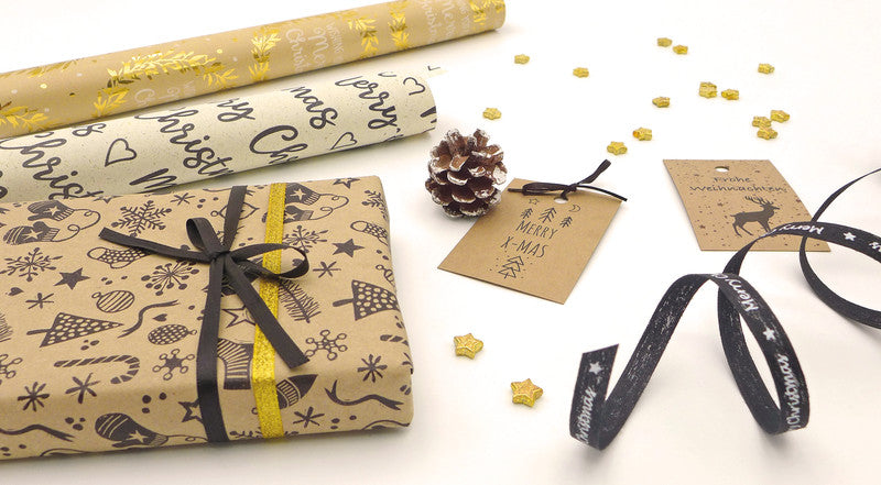 Braun + company Geschenkpapier Rolle – Weihnachten – Papier – 700 × 2000 mm