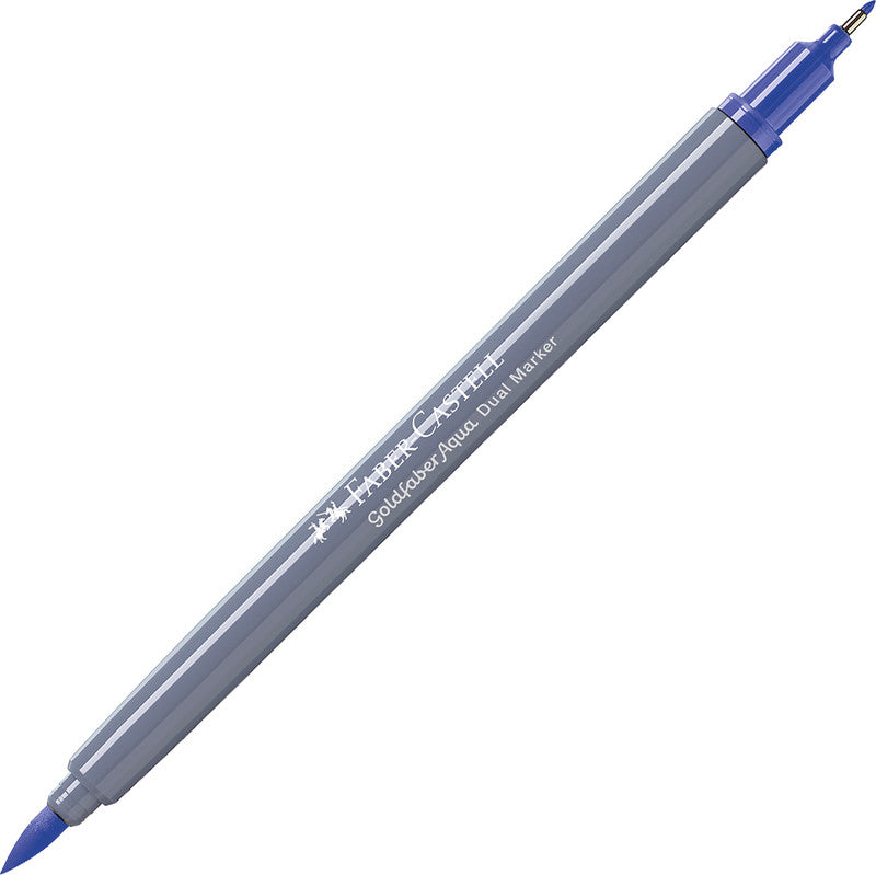 Faber-Castell Brush Pen Goldfaber Aqua – Rundspitze, Pinselspitze 0,6 mm – Dunkellavendel – Wasservermalbar