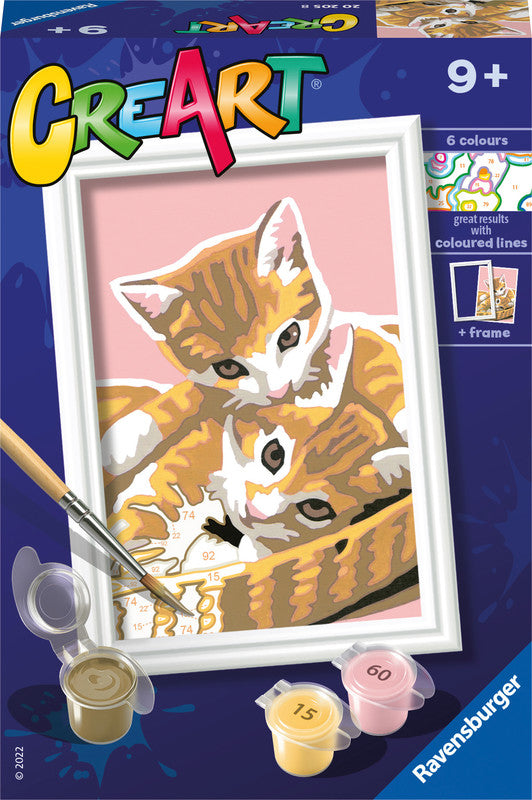 Ravensburger Malen-nach-Zahlen-Set Cute Kittens – ab 9 Jahren – 85 × 120 mm