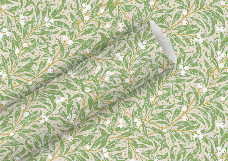 Braun + company Geschenkpapier Rolle – Christmas Leaves (Weihnachten) – 70 g/m2, Papier – 700 × 2000 mm