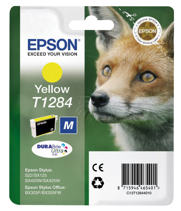 Epson Tintenpatrone T1284, Gelb, 225 Seiten – für Inkjet-/Multifunktionsgeräte