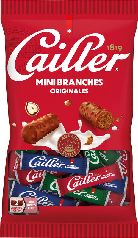 Cailler Schokoladensnack Branches – Haselnuss, Milch, Mini, 200 g