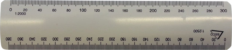Sieco Wandtafel-Lineal 15 cm – Kunststoff, weiss