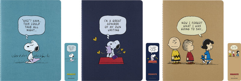 Moleskine Notizheft Limited Edition PEANUTS, 190 × 250 mm, liniert, Fadenheftung, 70 g/m² – sortiert