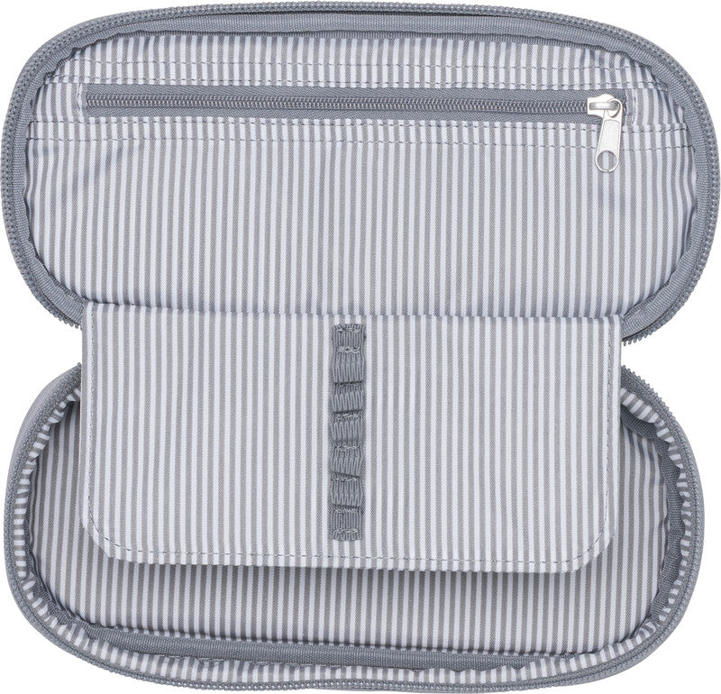 Beckmann City Schlamperetui, leer – Stahlgrau – Kunststoff – 22 × 5 × 10 cm