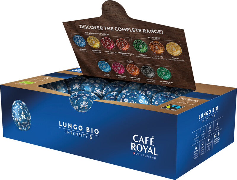 Café Royal Lungo Kaffeepads – für Nespresso Professional – Intensität 5 – Bio – 50 Pads