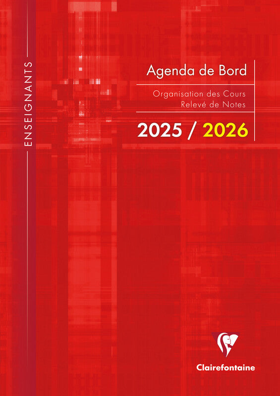 Clairefontaine Wochenplaner – 1 Woche/2 Seiten, geheftet, A4, Aug–Jul, 2025/2026, sortiert, PEFC