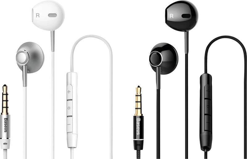 Baseus Encok H06 – In-Ear Headset – 3,5 mm Klinke, mit Mikrofon – Silber