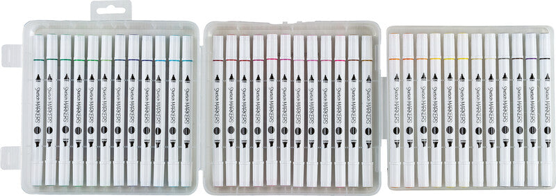 Centrum Filzstift, Doppelspitze – Kombi (Rund 1 mm, Keil 1–5 mm), alkoholbasiert, 36 Farben