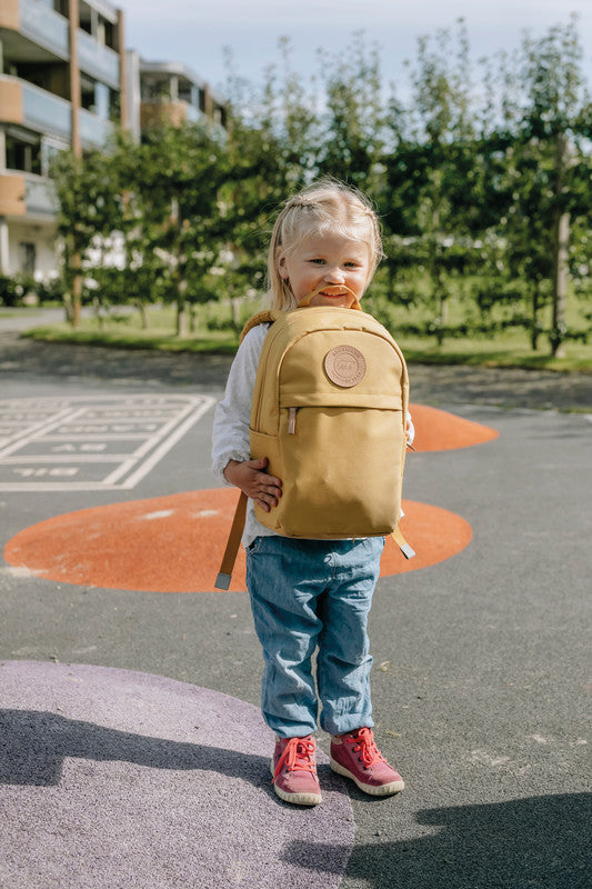 Beckmann Kindergartenrucksack Urban Mini – Gelb – 21,0×35,0×16,0 cm – Recycelte Materialien
